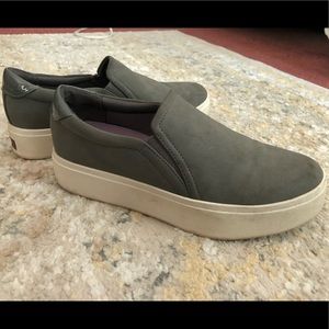 Grey Dr Scholls Platform Slip-on Sneakers